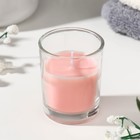 Свеча ароматическая в стакане "Нюд", 5х6 см, роза - Фото 2