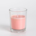 Свеча ароматическая в стакане "Нюд", 5х6 см, роза - Фото 3