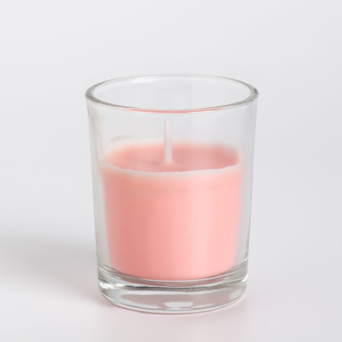 Свеча ароматическая в стакане "Нюд", 5х6 см, роза - фото 1882470389