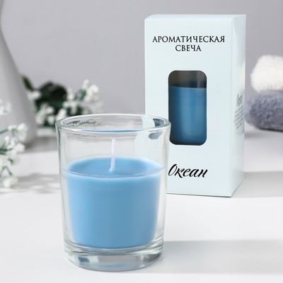 Свеча ароматическая в стакане «Нюд», 5×6 см, океан