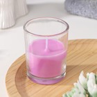 Свеча ароматическая в стакане "Нюд", 5х6 см, лаванда - Фото 2