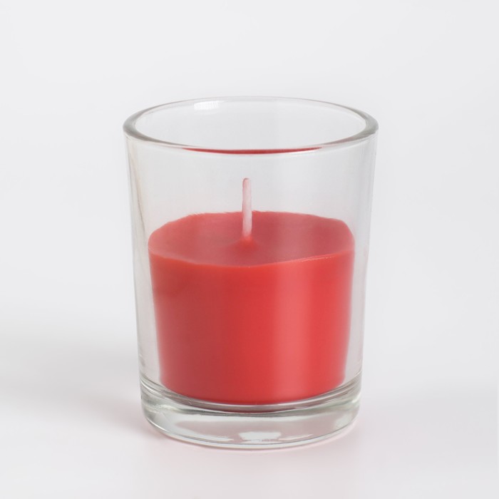 Свеча ароматическая в стакане "Нюд", 5х6 см, клубника - фото 1926472094