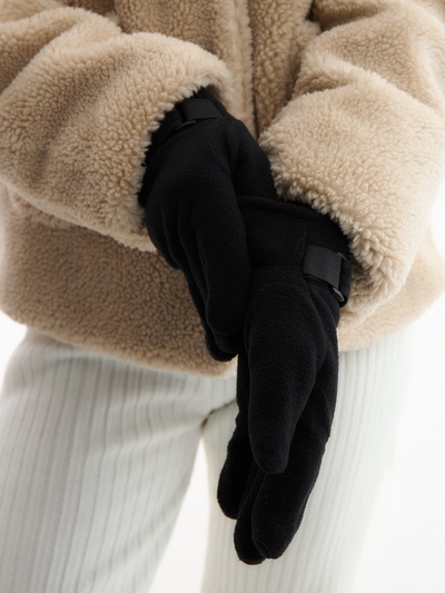 Перчатки женские MINAKU: Hello, winter!, двухслойные, чёрные, размер 24 см