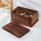 Хлебница GUNGNIR, дерево, 30×20×13 см, коричневая - Фото 3