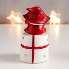 Фигурка полистоун «Дедушка Мороз в колпаке гнома на подарке», 9×5×4 см, МИКС - фото 22858638