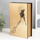 Сейф-книга дерево кожзам "Африканка в традиционном наряде на золотом" 27х18х7 см - фото 21696949