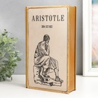Шкатулка-книга металл, стекло "Аристотель" 26х16х5 см - Фото 2