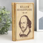 Шкатулка-книга металл, стекло "Уильям Шекспир" 20х12х4 см - Фото 1