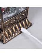 Фигура светодиодная фонарь "Дед Мороз и лесные звери", 12х24 см, USB, музыка, Т/БЕЛЫЙ - фото 14995952