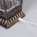 Светодиодная фигура «Фонарь с домиком» 12 × 24 × 12 см, пластик, батарейки ААх3 (не в комплекте), USB, свечение тёплое белое - Фото 4