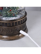 Светодиодная фигура «Фонарь с эльфом» 14×27×14 см, пластик, батарейки ААх3 (не в комплекте), USB, свечение тёплое белое 7673489