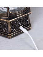 Фигура светодиодная фонарь "Дед Мороз с подарками", 11х28 см, USB, музыка, Т/БЕЛЫЙ - фото 14995964