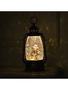 Фигура светодиодная фонарь "Дед Мороз и ребенок", 14х30 см, USB, музыка, Т/БЕЛЫЙ - фото 14995981