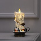 Светодиодная свеча с Дедом Морозом, 14 × 23 × 12 см, пластик, батарейки ААх3 (не в комплекте), USB, свечение тёплое белое - фото 9878694