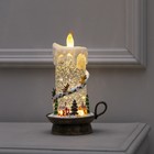 Светодиодная свеча с имбирными пряниками, 14 × 23 × 12 см, пластик, батарейки ААх3 (не в комплекте), USB, свечение тёплое белое - фото 318982053