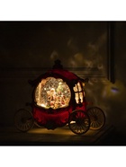 Светодиодная фигура «Карета с подарками» 26×23×11 см, пластик, батарейки ААх3 (не в комплекте), USB, свечение тёплое белое - фото 68104209