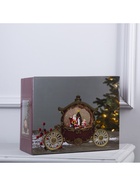 Светодиодная фигура «Карета с подарками» 26×23×11 см, пластик, батарейки ААх3 (не в комплекте), USB, свечение тёплое белое - фото 68104211