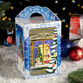 Подарочная новогодняя коробка «Праздник к нам приходит», 15.8?15.8?23.5 см (комплект 5 шт)