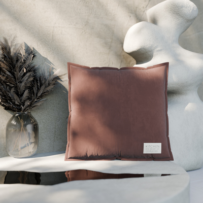 Подушка Этель, 45×45+1 см, коричневая, 100% хлопок