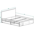 Кровать двуспальная «Клик Мебель. Мадера», с основанием, 2 ящика, спальное место 1600×2000 мм, цвет дуб крафт золотой/белый - Фото 2