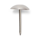 Гвозди ТУНДРА, декоративные, обивочные, 10х18,5 мм, хром, фасовка 50 шт - фото 26636309