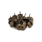 Гвозди ТУНДРА, декоративные, обивочные, 19×22 мм, бронза, фасовка 50 шт. 9118054