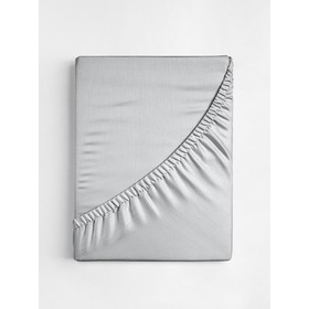 Простыня на резинке Ночь Нежна, поплин, размер 140х200х20 см, цвет серый