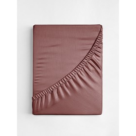 Простыня на резинке Ночь Нежна, поплин, размер 180х200х20 см, цвет шоколадный