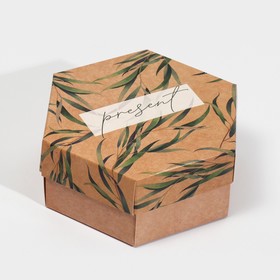 Коробка подарочная складная, упаковка, «Present», 15 х 13 х 6 см
