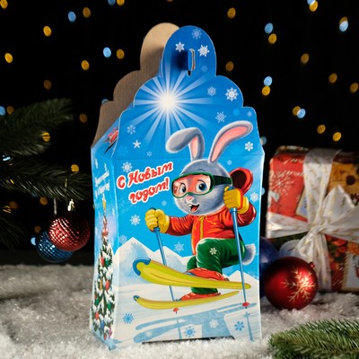 Подарочная коробка "Лыжные гонки", 33 х 20 х 13 см