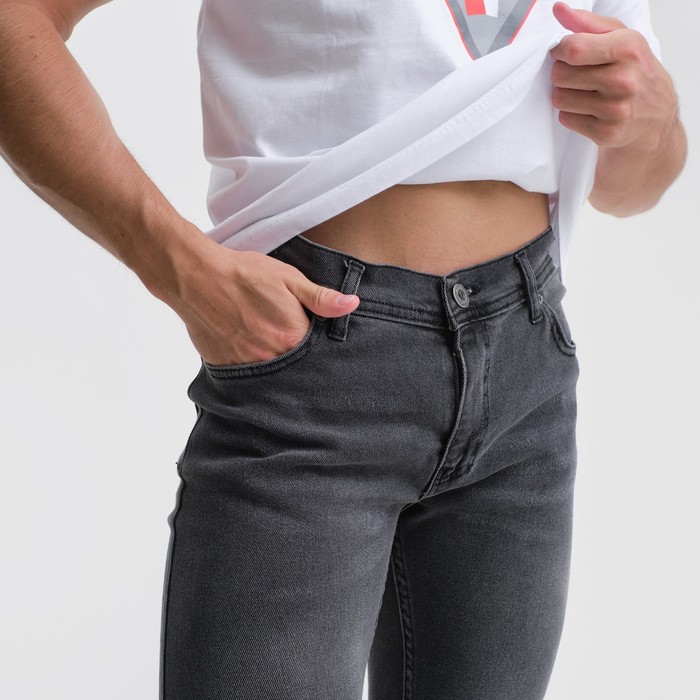 Джинсы мужские, цвет серый, размер 32 (48) 55689