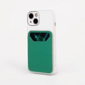 Картхолдер на телефон TEXTURA, кожа флотер, цвет зелёный