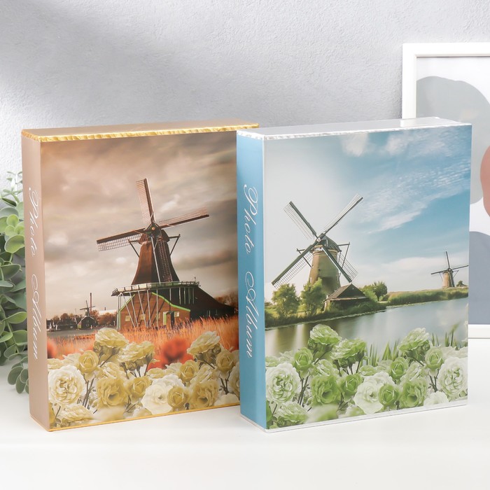 

Фотоальбом на 200 фото 10х15 см "Мельница" в коробке МИКС 26,5х20,5х5,5 см