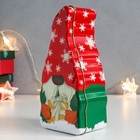 Шкатулка металл "Гномик в снежном колпаке с подарком" 7х9,5х21 см - Фото 4