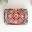 Шкатулка металл прямоугольная "Яркий узор" МИКС 5х7,5х1,7 см - фото 21699496