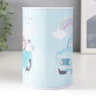 Копилка металл "Звери в авто" МИКС 8х8х12,5 см - фото 21699545