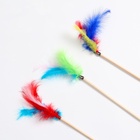 Дразнилка «Перья с колокольчиком» на деревянной палочке с бубенчиком, микс цветов - Фото 5