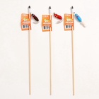 Дразнилка - удочка «Мышь из фетра с норковым хвостиком», на деревянной палочке, цвет МИКС - Фото 7