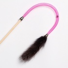 Дразнилка - удочка "Норковый хвостик на пружинке" на деревянной палочке, микс цветов 9157067