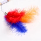 Дразнилка - удочка «Радужные перья» на деревянной палочке, микс цветов - Фото 5