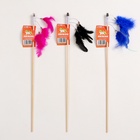 Дразнилка - удочка «Салют из перьев», на деревянной палочке, цвет МИКС - Фото 6