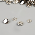 Кнопка установочная, Альфа (S-образная), железная, d=10 мм, цвет серебряный, цена за 1 штуку - Фото 2