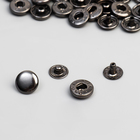 Кнопка установочная, Альфа (S-образная), железная, d = 10 мм, цвет чёрный никель - Фото 2