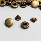 Кнопка установочная, Альфа (S-образная), железная, d = 15 мм, цвет бронзовый - Фото 2