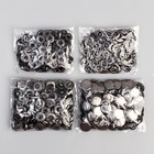 Кнопка установочная, Альфа (S-образная), железная, d=15 мм, цвет чёрный никель - Фото 5