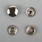 Кнопка установочная, Омега (О-образная), железная, d = 15 мм, цвет серебряный - Фото 3