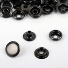 Кнопка установочная, Омега (О-образная), железная, d = 15 мм, цвет чёрный никель - Фото 2
