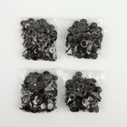 Кнопка установочная, Омега (О-образная), железная, d=15 мм, цвет чёрный никель - Фото 4