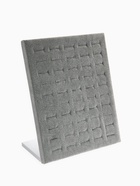 Подставка под кольца QF, 50 мест, флок, 20×10×25 см, серая - Фото 2