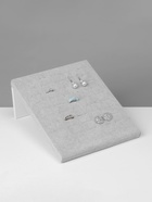 Подставка под кольца QF, 50 мест, флок, 20×10×25 см, серая - Фото 3